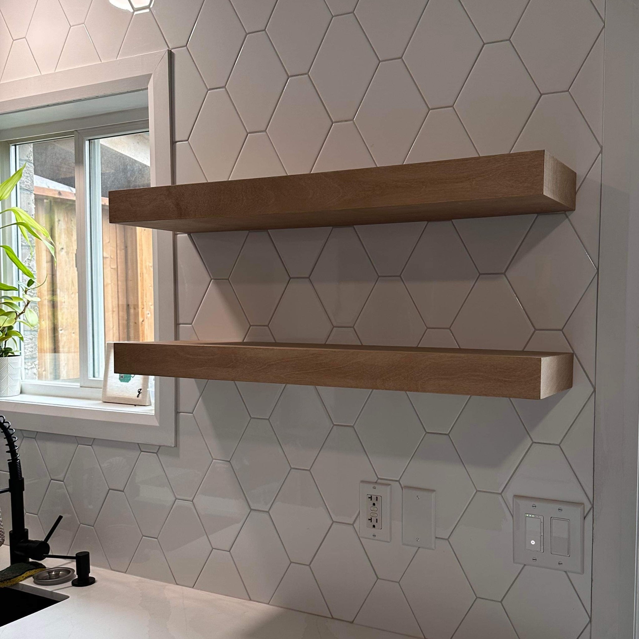 Birch Floating Shelves